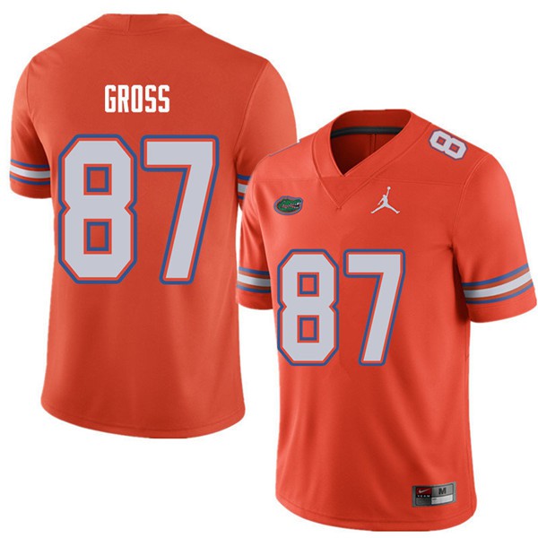 Jordan Brand Men #87 Dennis Gross Florida Gators College Football Jersey Orange